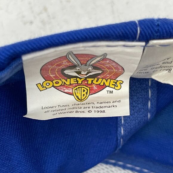 1998 Looney Tunes Tweety Bird Hat Cap Embroidered Blue Strapback Vintage - Picture 11 of 13